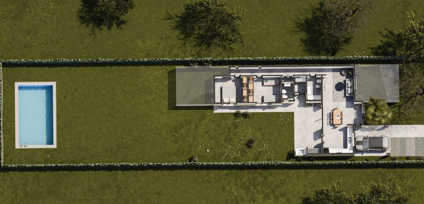 Casa a estrenar con piscina en Roldán